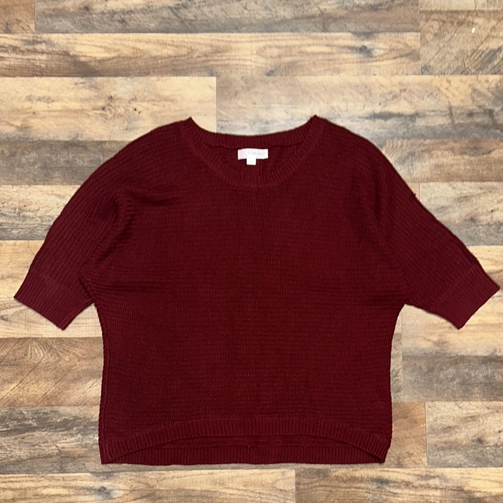 T.I.M.I.N.G Women's Burgundy knit  Sweater size 1XL